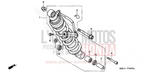 KISSEN, HINTEN NT650V3 de 2003